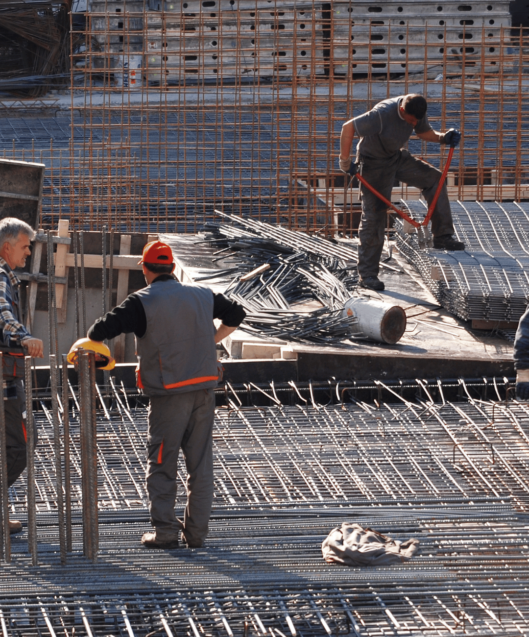 Workers on an Illinois Prevailing Wage Construction Site